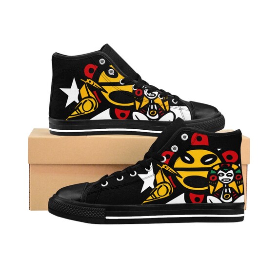 Zapatillas de alta camiseta Boriken Art para hombre | Etsy España