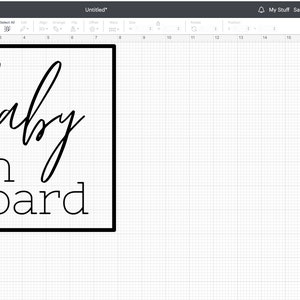 Baby on Board SVG Baby on Board Cut File Digital Download Baby on Board Decal Car Decal Modern Font Cricut Vector File svg eps dxf png jpg image 5