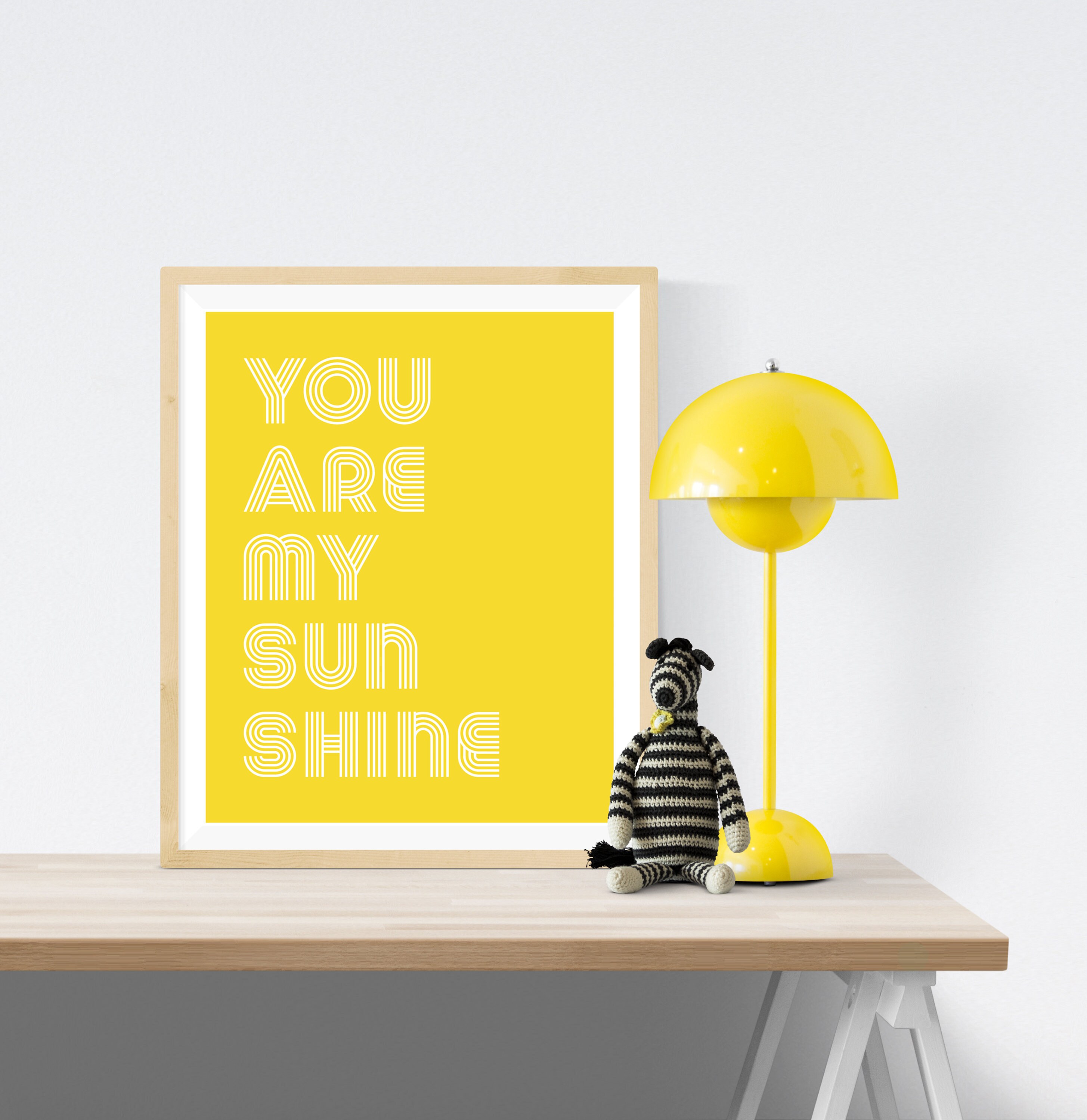Yellow Polka Dots Nursery Typography Wall Art Sunshine Print Baby Shower Yellow My Sunshine Nursery Quote You Are My Sunshine