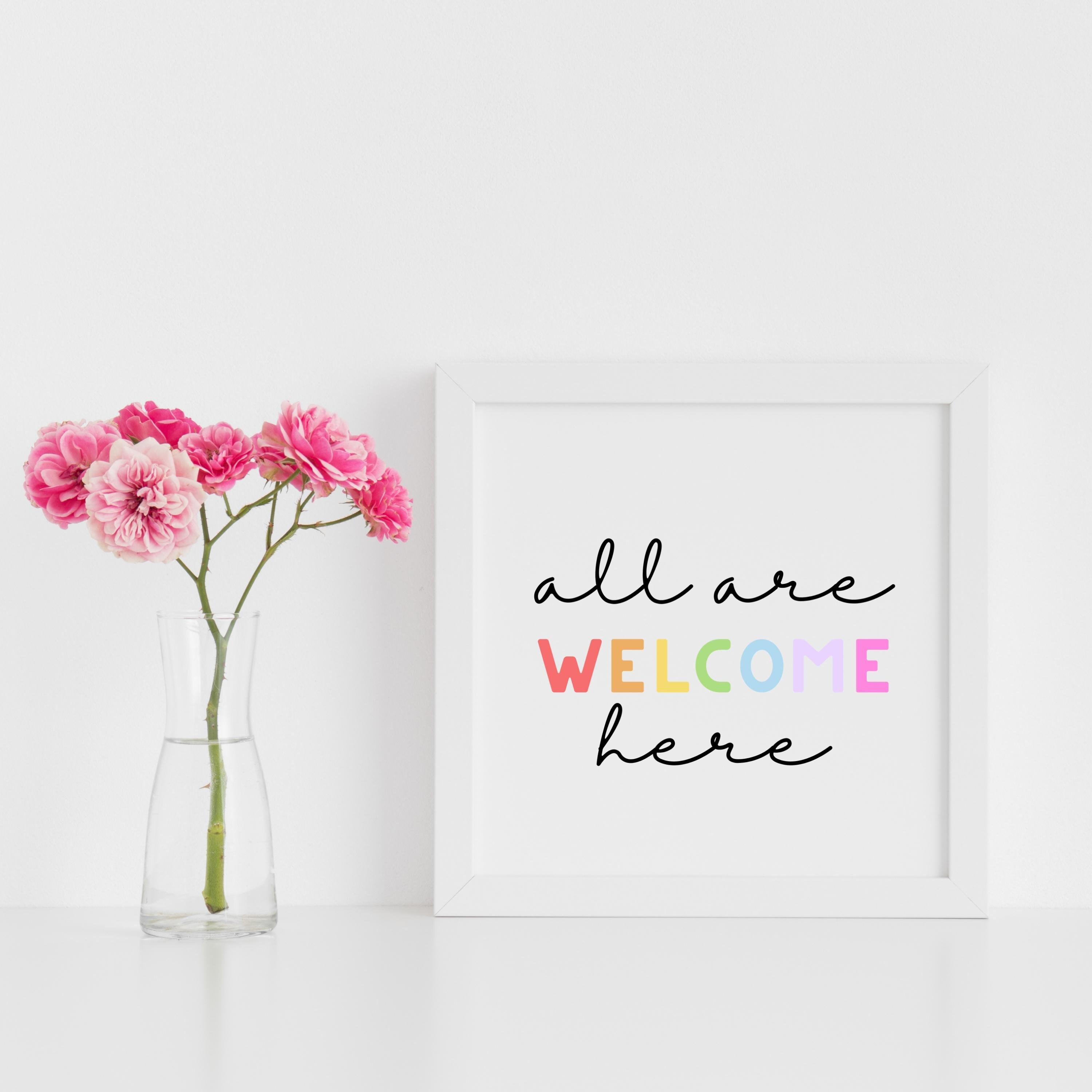 All Are Welcome Printable Classroom Decor Playroom Decor - Etsy