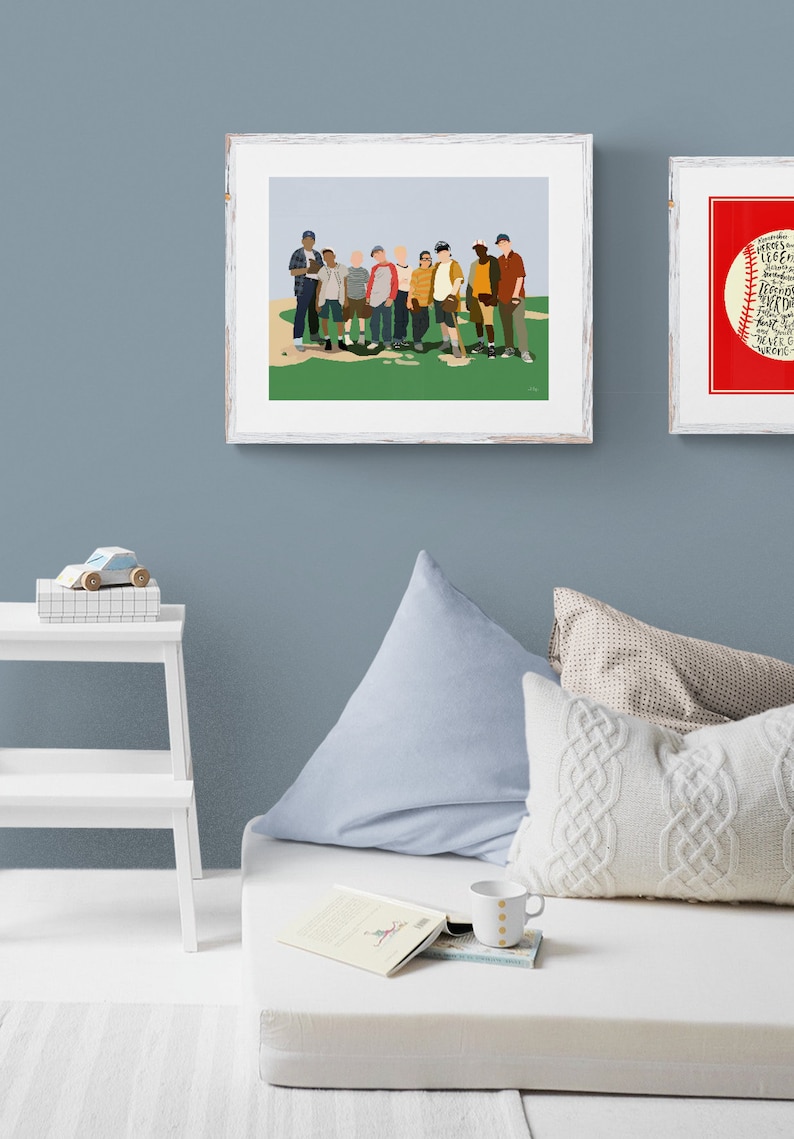 Sandlot Illustration Printable Movie Art, Baseball Decor, Movie Poster, Baseball Gifts, Baseball Coach Gift, Playroom Decor,Fathers Day Gift image 5