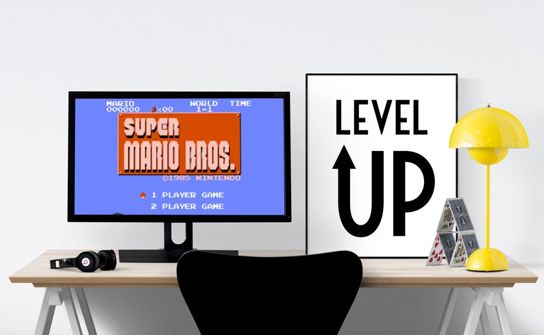 Print level. Открытка level up.
