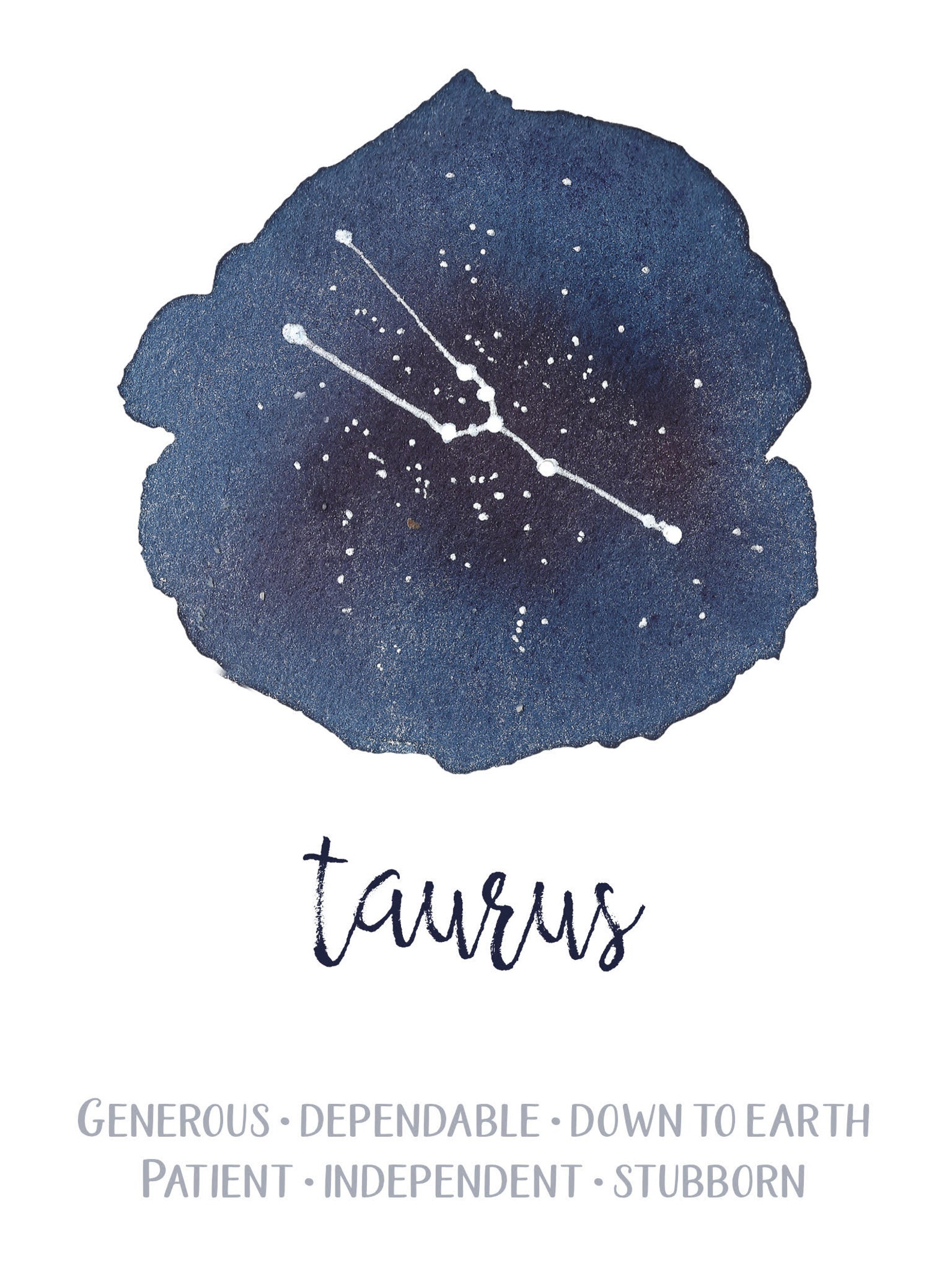 Taurus Constellation Zodiac Art Taurus Gift Taurus Poster | Etsy