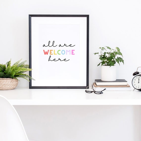 All Are Welcome Printable Classroom Decor Playroom Decor | Etsy