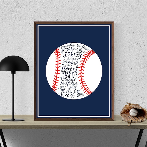 The Sandlot Baseball Poster, Baseball Poster, Baseball Poster, Baseball Poster, druckbare Wandkunst, Baseball Geschenke, Inspirational Zitat