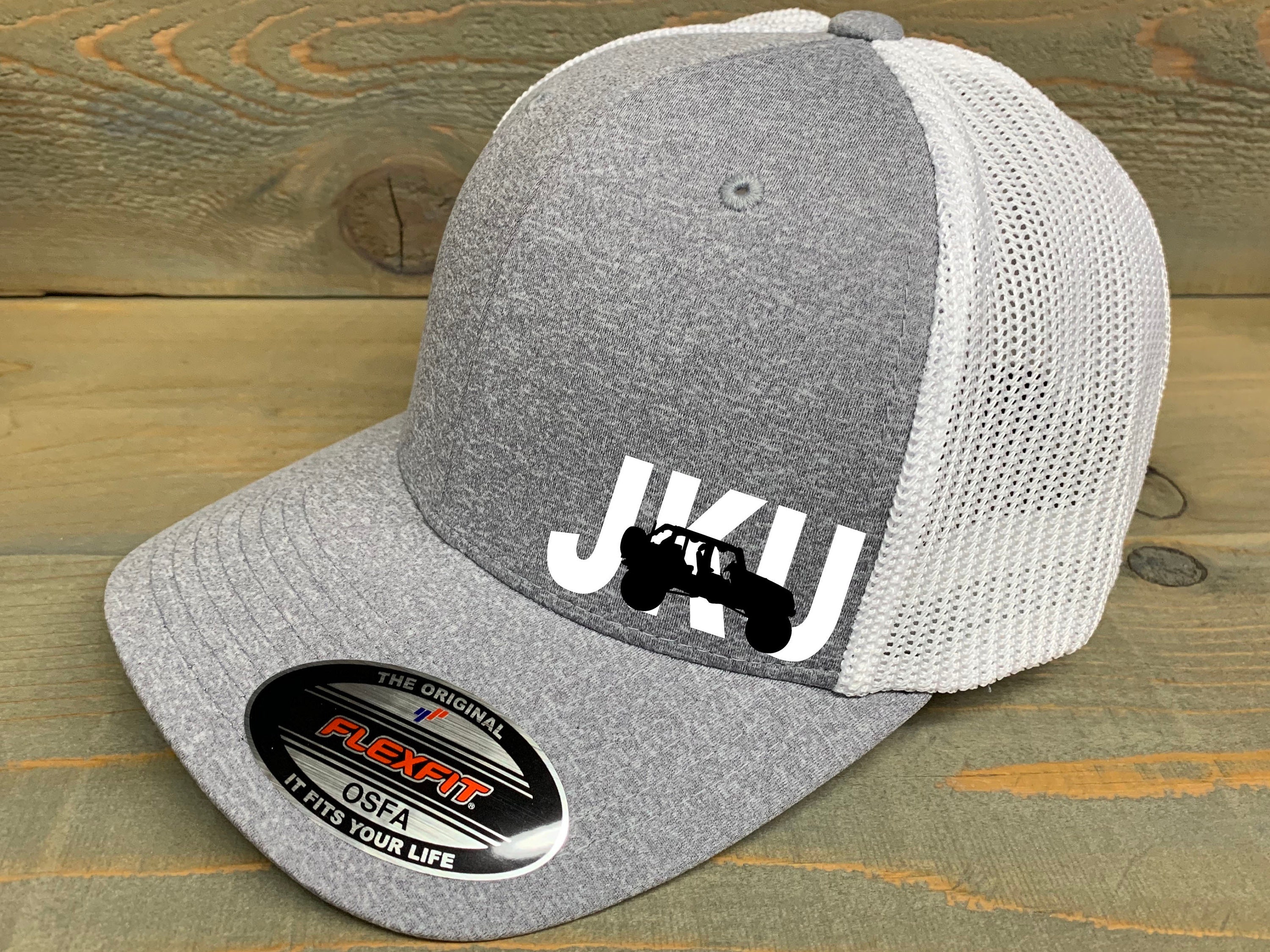 Jeep JKU FlexFit Trucker Hat in Heather Gray Mens Baseball | Etsy