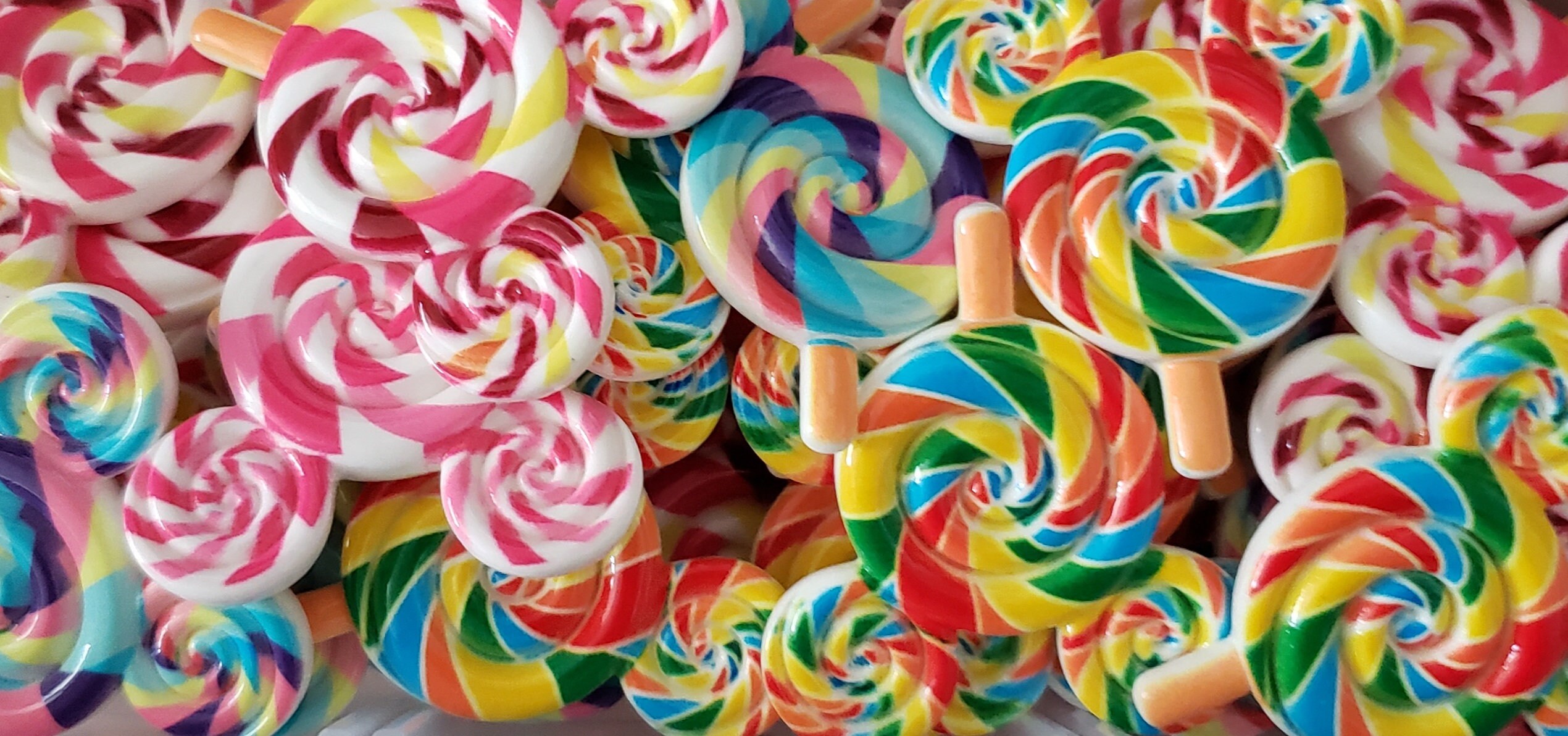 Mickey Pops - Pack of 4/Play Food/Fake Lollipops/DIY Charms