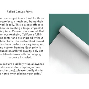 a roll of white paper with the words rolled canvas prints