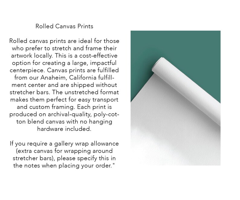 a roll of white paper with the words rolled canvas prints
