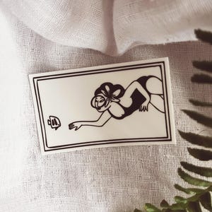 Sticker imperméable femme plongée pour bouteilles d'eau, ordinateurs portables, décalcomanies de voiture