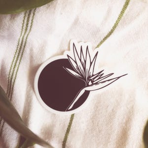 Sticker paradijsvogel | Botanische stickersticker: