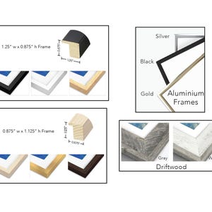 different types of wood and metal frames
