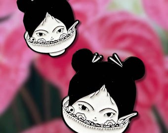 Fishcake Enamel Pin | Noodle Ramen Girl Pin