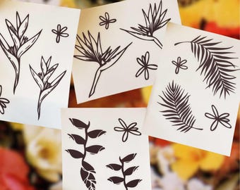 Ark med miniblommor | Klistermärkenpaket | Botaniska klistermärken | Klistermärkenpaket