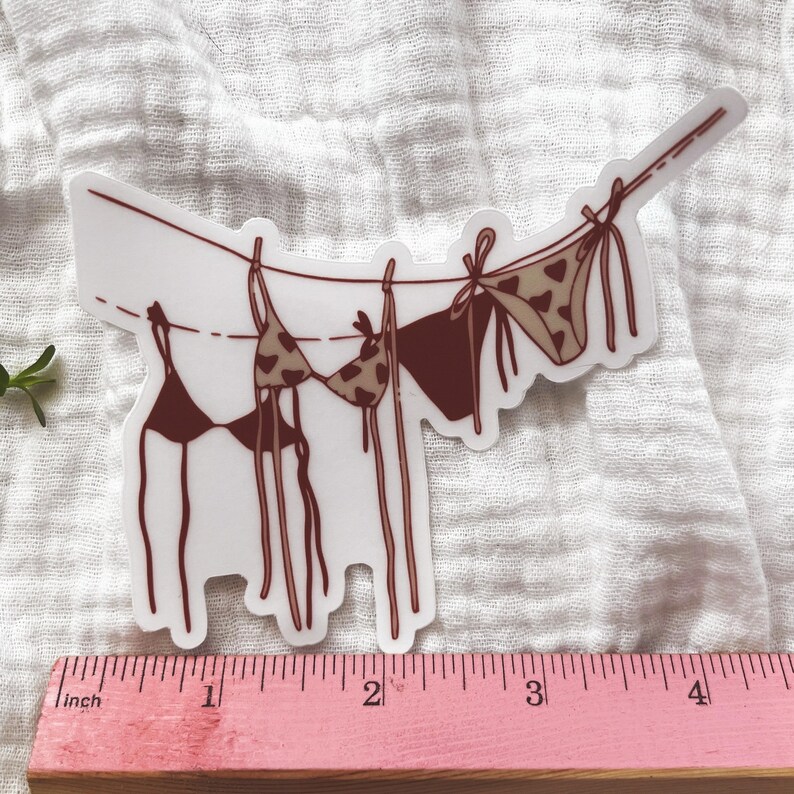 CLEAR Orange Bikini Hang up Sticker - Etsy