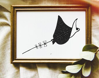 The Cute One | Baby Stingray Art Print