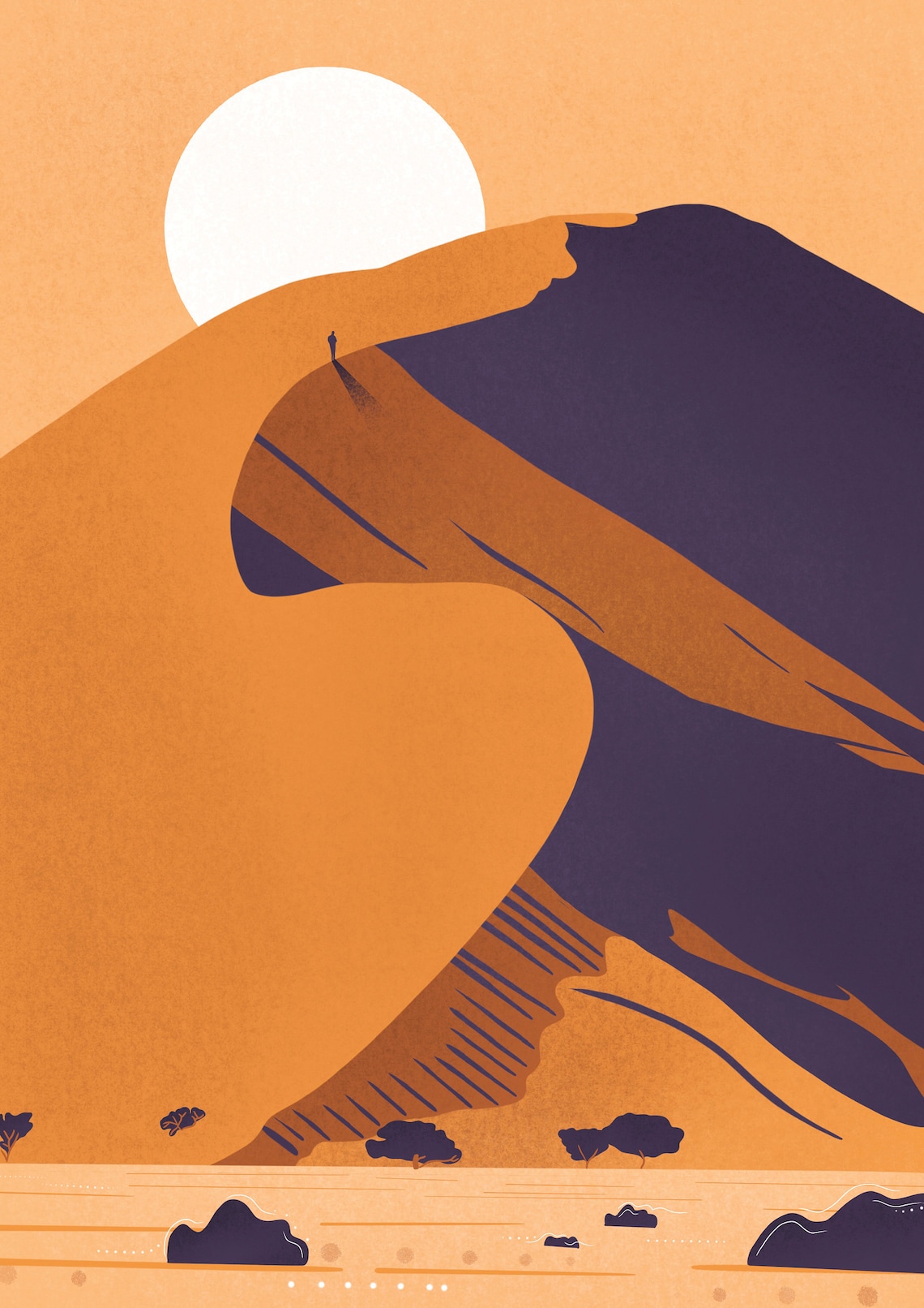 Affiche du désert affiche du coucher du soleil désert du | Etsy