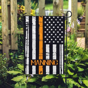 Thin Orange Line - Personalized Garden Flag - Search & Rescue - Emergency Services - Yard Flag - Father&#39;s Day