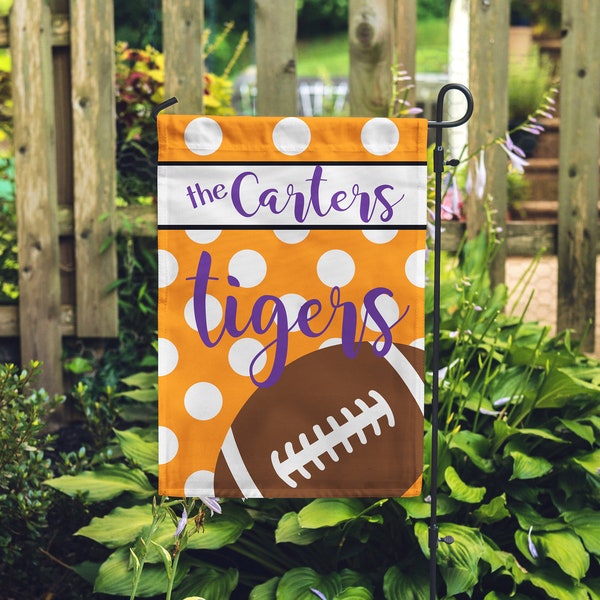 Personalized Clemson Tigers Garden Flag - Collegiate - Clemson - Tigers - Football