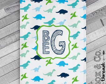 Personalized Baby Blanket - Dino Theme - Toddler Blanket - Rawr -  Baby Shower - Name Announcement - Birth announcement