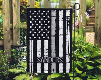 Thin Silver Line - Personalized Garden Flag - Correctional Officer - Yard Flag - Father's Day