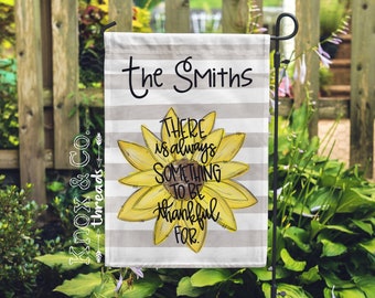 Personalized Fall Sunflower Garden Flag - Watercolor Sunflower - Happy Fall - Fall Outdoor Decor - Cute Porch - Fall Flag