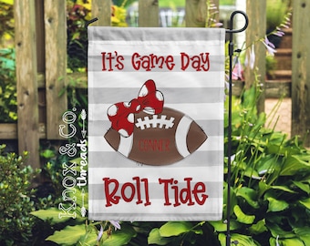 Personalized University of Alabama Crimson Tide Garden Flag - Collegiate - Bama - Roll Tide - Football