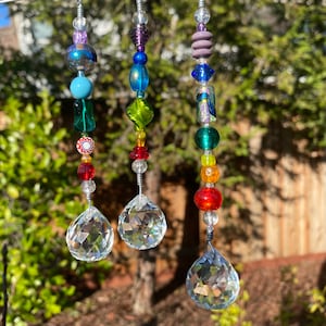 Yesbay Handmade Sun Catcher Projective Decorative Moon Design Rainbow Maker  Pendant Home Decor 