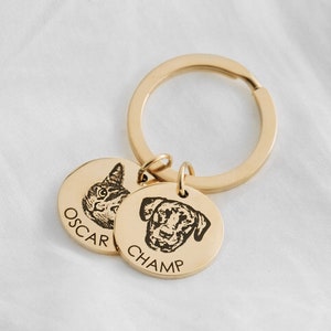 Personalized Keychain Dog Pet Portrait Keychain Pet Lovers Gift Dog Parent Gift Dog Lover Cat Mom Dog Mom Car Accessories Mother's Day Gift image 6