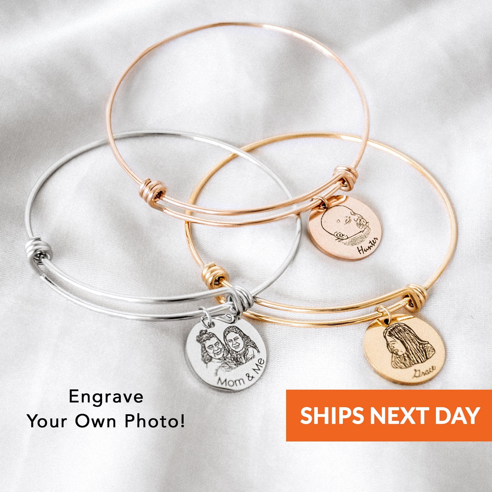 Custom Human Portrait Bracelet People Picture Pendant Personalized Birthday Gift Handmade Jewelry Disc Bangle Name Person Engraved Gifts