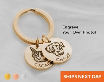 Personalized Keychain Dog Pet Portrait Keychain Pet Lovers Gift Dog Parent Gift Dog Lover Cat Mom Dog Mom Car Accessories Mother's Day Gift