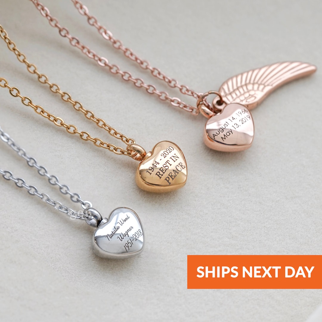 Pet Memorial Necklace Personalized Cremation Jewelry, Pet Urn