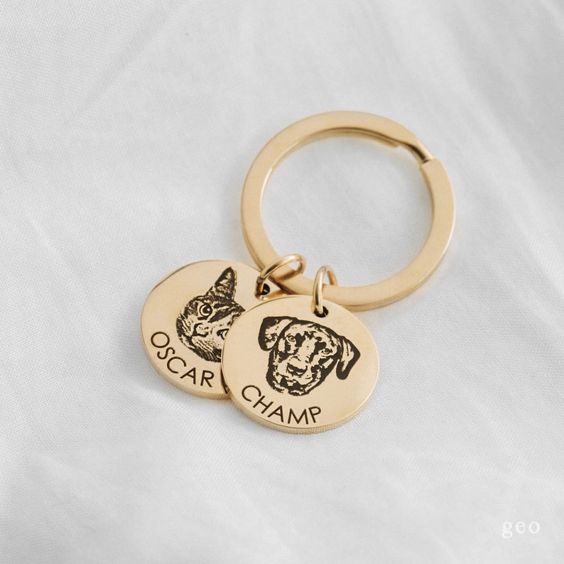 Personalized Keychain Dog Pet Portrait Keychain Pet Lovers Gift Dog Parent Gift Dog Lover Cat Mom Dog Mom Car Accessories Mother's Day Gift image 6