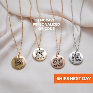 Custom QR Code Necklace Personalized QR Code Sign Memorial Best Friend Back to College Gift Graduation Gift Handmade Jewelry Charm Necklace