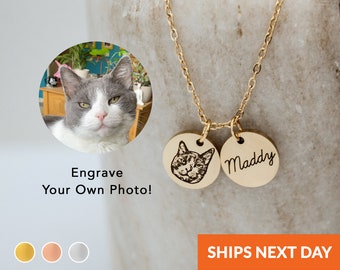 Personalized Jewelry Pet Portrait Custom Necklace Jewelry Mother's Day Gift Pet Cat Necklace Women Pet Necklace Birthday Gift Pet Lover