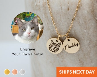 Personalized Jewelry Pet Portrait Custom Necklace Jewelry Personalized Gifts Pet Cat Necklace Women Pet Necklace Mother's Day Gift