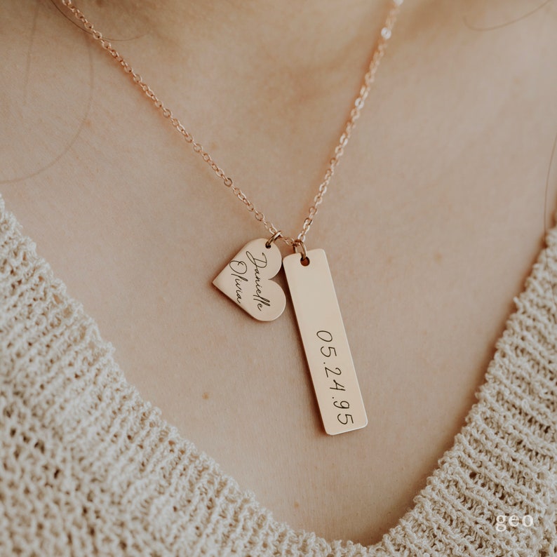 Custom Name Necklace Personalized Gift for Women Mama Necklace for Mom Engraved Gifts for Mom Handmade Jewelry Mothers Day Mom Jewelry image 5