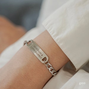 Personalized Medical Alert Bracelet Women Medical Id Bracelet Women Autism Bracelet for Kids Diabetic Alzheimer Epilepsy Dementia Seizure image 5
