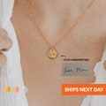 Actual Handwriting Charm Necklace Memorial Personalized Gift Signature Birthday Gift Jewelry Custom Engraved Jewelry Back to College Gift