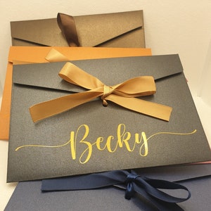 Busta per soldi personalizzata con nastro, custodia per soldi, buono 17,5x12,4 cm