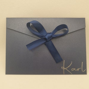 Luxury Personalised Gift envelope with gemstone name, voucher 17.5 x 12.4cm image 10