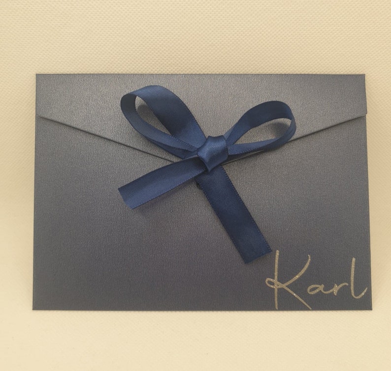 Luxury Personalised Gift envelope with gemstone name, voucher 17.5 x 12.4cm image 10