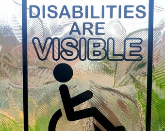 Not all disabilities are visible 10.5x17cm car window vinyl sticker custom made