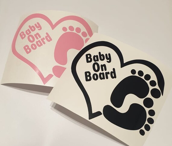 BABY ON BOARD Graphic Sticker Decal 1 Sticker 12.5 x 12.5 cm. : Automotive  