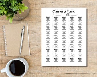 Camera Fund Savings Tracker, Digital Tracker, Printable Tracker, Weekly Savings, Savings Fund, Camera Savings Tracker, Savings Challenge