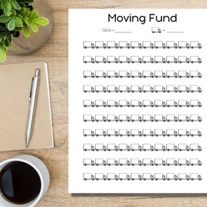Moving Fund Savings Tracker, Digital Tracker, Savings Printable Tracker, Savings Fund, Moving Out Tracker, Savings Challenge