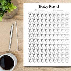 Baby Fund Savings Tracker, Digital Tracker, Savings Printable Tracker, Savings, Baby Savings Fund, Baby Fund Tracker, Savings Challenge