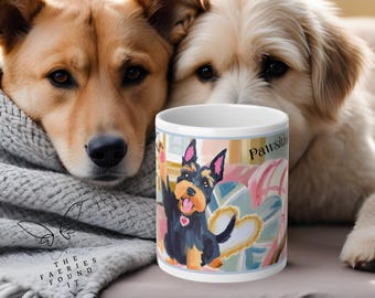 Dog Mug For Pet Lovers Jumbo Coffee Tea Cup Pawsitive Gift For Dog Owners Animal Lover's Mug Birthday Teacher Gift Colorful Pet Home Decor