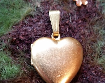 A Wee Heart Of Gold Locket Charm ~ Faerie Found Treasure ~ Jewelry Making And Craft Supplies For Your Pleasure