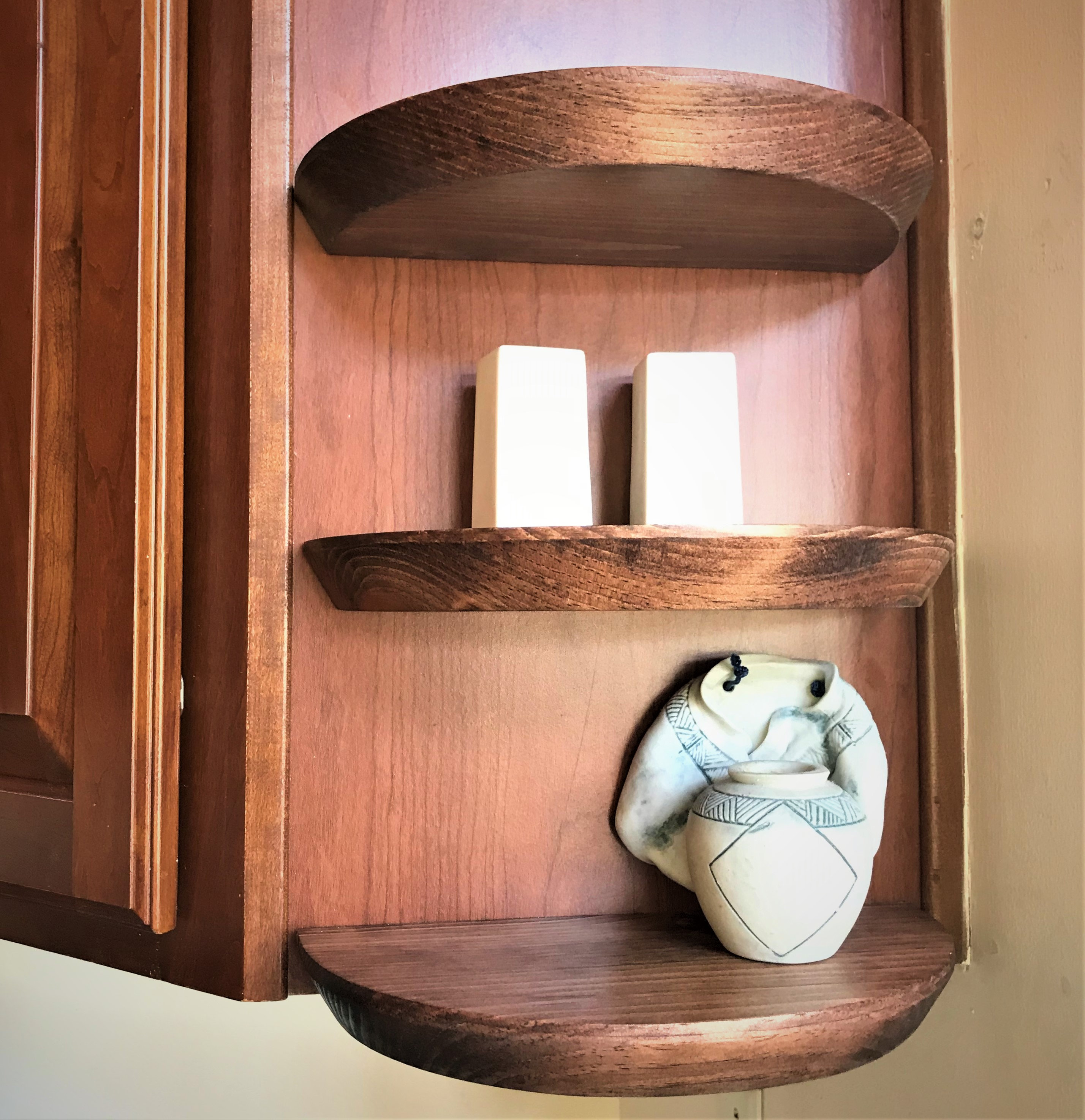 Kitchen Half Circle Corner Round Shelf Shelves Radius Etsy